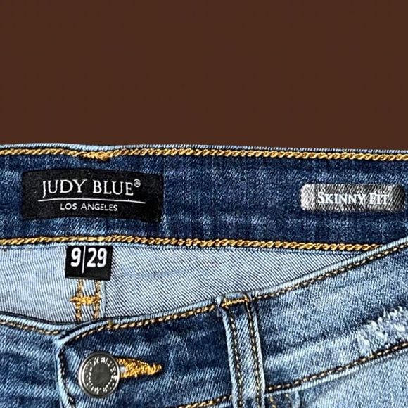 ⬇️ Judy Blue Distressed Leopard Print Skinny Fit Jeans Size 29x28 - Picture 2 of 5